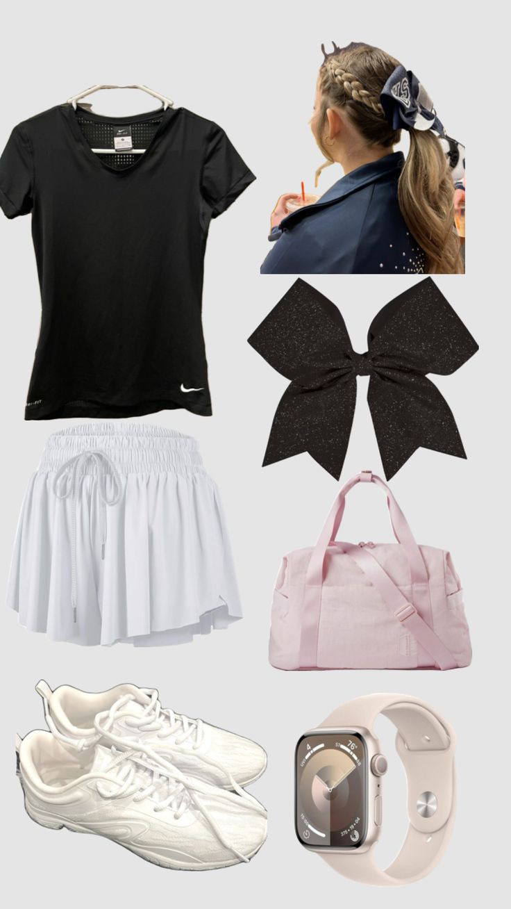 Cheerleading Practice Outfits, Cheer Practice Outfits, Dance Style Outfits, Cheer Practice, Cheer Outfits, Practice Outfits, Cheerleading Outfits, Cheer Dance, Casual Preppy Outfits