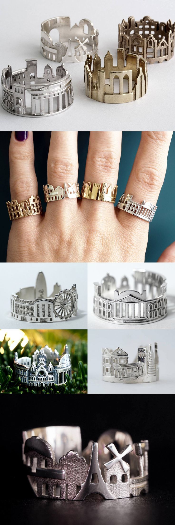 Different Types Of Rings, Cityscape Rings, Rings And Bracelets, Jewerly Designs, Pandora Bracelets, Pandora Bracelet, Types Of Rings, Pandora Jewelry, Different Types