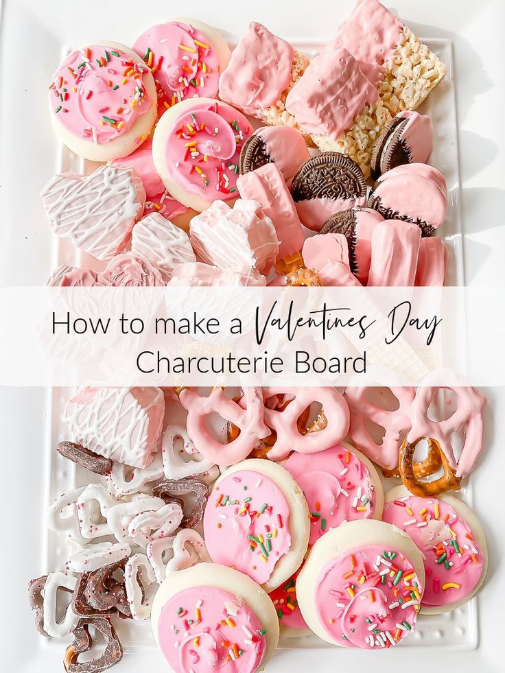 a white plate topped with lots of different types of cookies and doughnuts next to each other