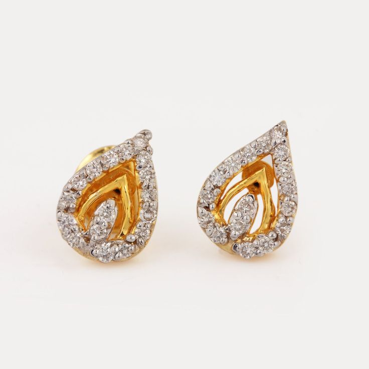 ⚫ This earrings made with natural diamonds in solid 14k yellow gold, ⚫ Solid 14k Yellow Gold Stud Earrings Pave Diamond Jewelry ⚫ Stud Earrings, Gold Earrings, Diamond Earrings, Fine Jewelry, Handmade Earrings ⚫ Special customize for mother's day, Anniversary, Birthday Gift, Valentine, Mother's Day Christmas. ⚫ Item Details: Gross Weight:- 2.191 Grams 14k Yellow Gold Weight:- 2.139 Grams Diamond Weight:- 0.26 Ct. Item Size:- 10 x 7 MM Item SKU:- AEOS-2023 Please let us know if you required in ot Teardrop Diamond Earrings With Elegant Design, Fine Jewelry Teardrop Bridal Earrings With Elegant Design, Elegant Teardrop Diamond Earrings Fine Jewelry, Hallmarked Yellow Gold Teardrop Diamond Earrings, Pear-shaped Halo Design Bridal Earrings For Anniversary, Teardrop Bridal Earrings With Elegant Design, Dazzling Teardrop Bridal Earrings For Anniversary, Pear-shaped Halo Bridal Earrings For Anniversary, Teardrop Diamond Earrings For Anniversary With Elegant Design