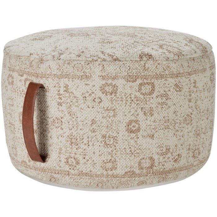 Nicole Curtis Pillow VJ019 Ivory/Beige Pouf - Rug & Home Nicole Curtis, Square Storage Ottoman, Stylish Ottomans, Cube Ottoman, Ottoman In Living Room, Upholstered Ottoman, Pouf Ottoman, Pillow Design, Custom Rugs