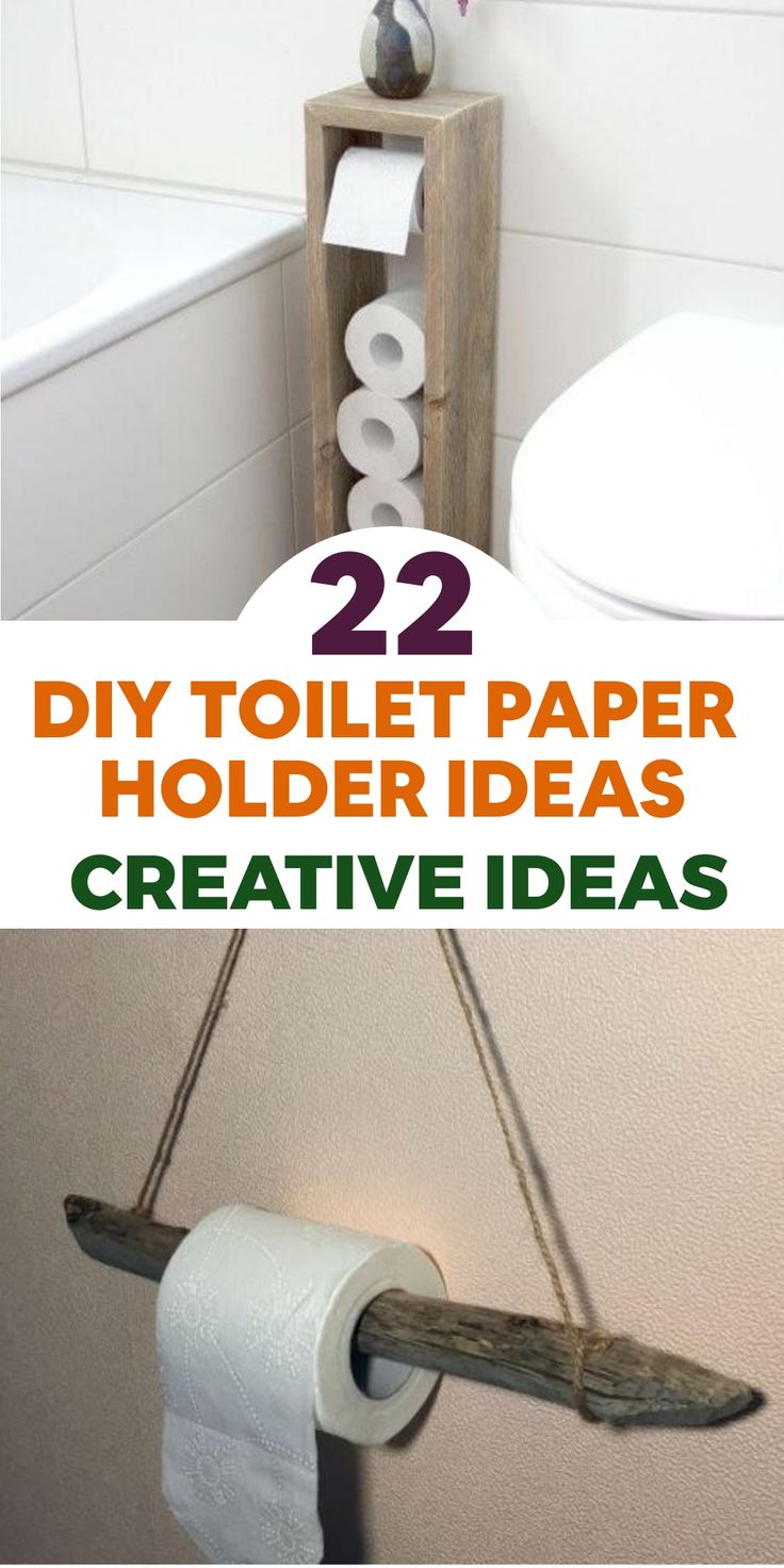 toilet paper holder ideas that are easy to make and great for the bathroom or office