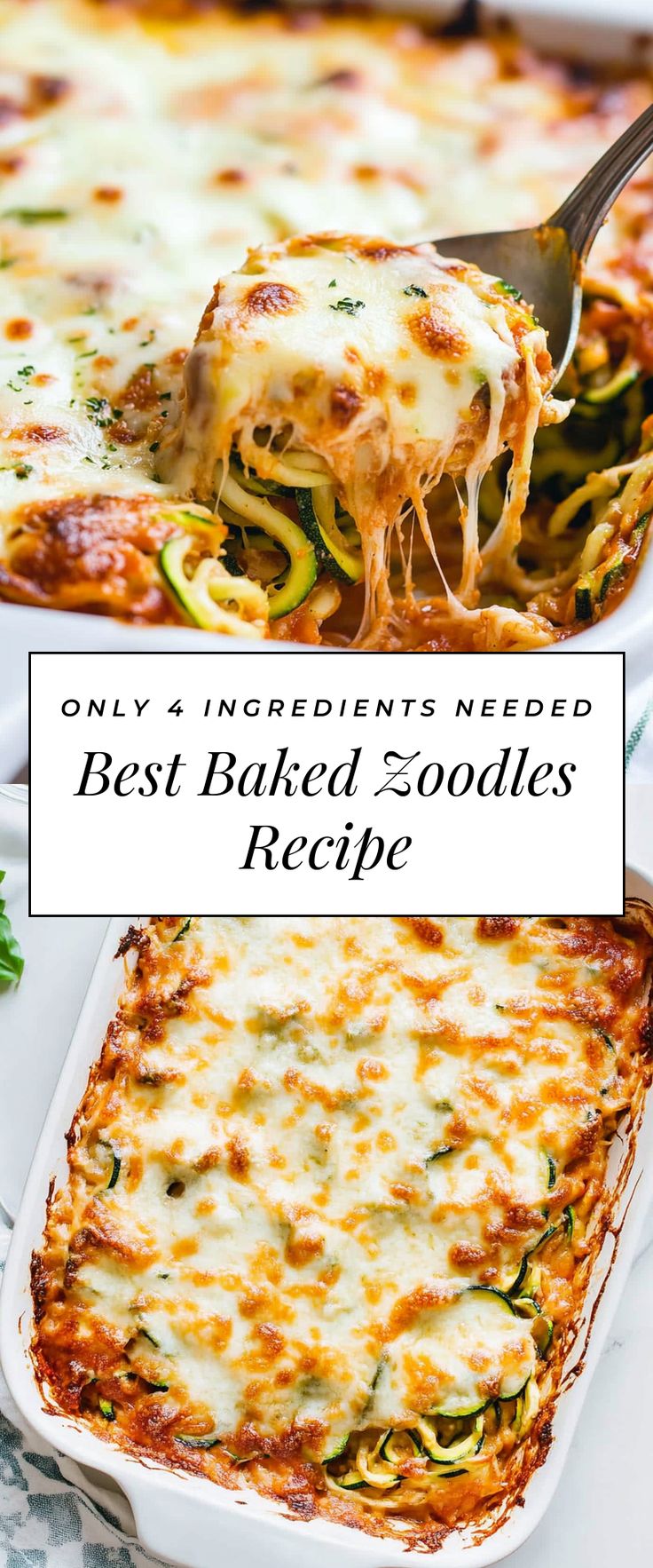 Image for Best Baked Zoodles Recipe Recipes With Zoodles, Zoodles Recipe, Fluffy White Frosting, Low Calorie Baking, Sausage Sauce, Zoodle Recipes, Baked Spaghetti, Fudge Cake, Cookie Frosting