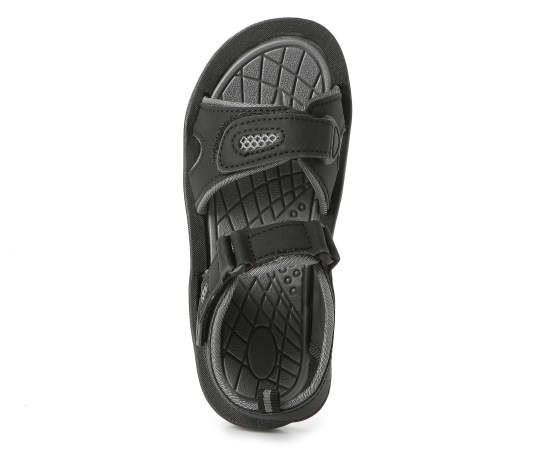 Give your child convenient comfort in a shoe for on-the-go play. These black sandals feature two-strap hook-and loop closures for a secure fit. They provide open, breathable comfort for hot days, while allowing for a lot of fun in the sun. Non-slip Adjustable Fit Open Toe Sport Sandals, Adjustable Fit Non-slip Sport Sandals With Open Toe, Sporty Durable Black Sandals, Black Durable Sport Sandals, Black Durable Open Toe Sport Sandals, Durable Sporty Black Sport Sandals, Durable Black Sporty Sandals, Durable Black Sport Sandals, Durable Black Open Toe Sport Sandals