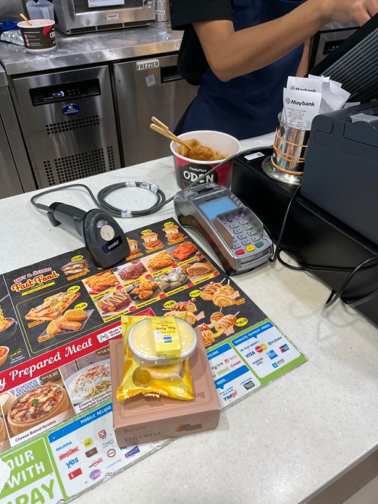 a person preparing food on a counter top