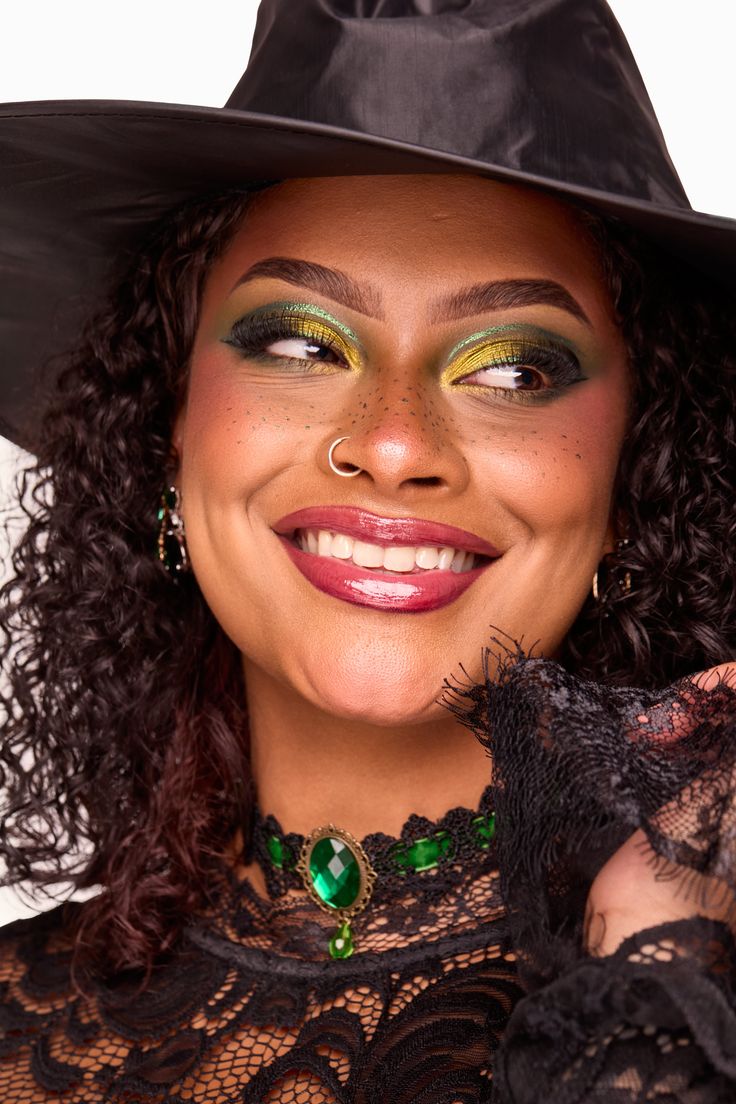 Get wicked this Halloween with our ‘Wicked Witch' makeup look, created by the wonderful Shania Parris! Transform into a spellbinding witch with bold green hues and dramatic details, using ELF makeup products. Perfect for casting spells and stirring up trouble. A classic look with a wicked twist!