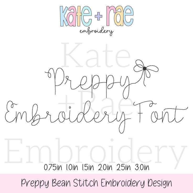 the happy embroiderry font for kate rae designs