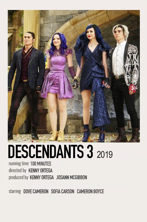 an advertisement for the movie descendants 3