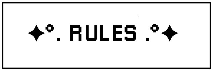 the words rules are written in black and white, with an arrow pointing to it