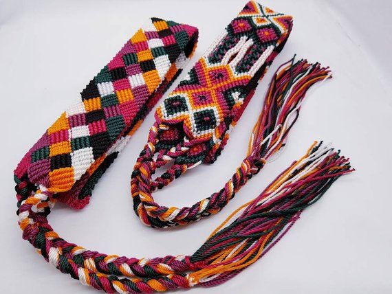 Hand woven Mexican bright color braided belt / purse strap in | Etsy Adjustable Multicolor Bohemian Belts, Handmade Bohemian Belts As Gift, Adjustable Artisan Multicolor Belt, Adjustable Handmade Multicolor Belt, Handmade Bohemian Multicolor Belt, Multicolor Bohemian Belt For Festivals, Handmade Multicolor Belt For Festivals, Handmade Multicolor Bohemian Belt, Handmade Multicolor Belts For Festival