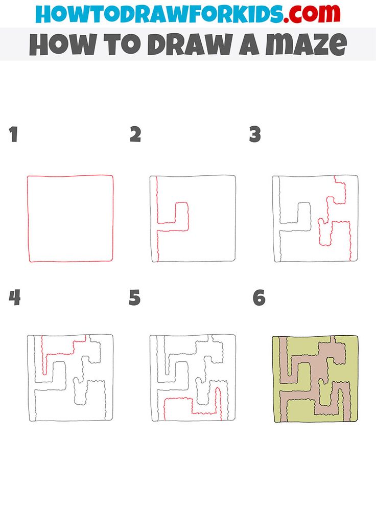 how to draw a maze for kids with step by step instructions on how to draw a maze