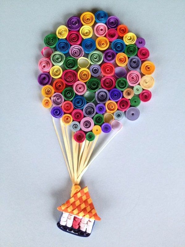 a pin cushion is made to look like a hot air balloon