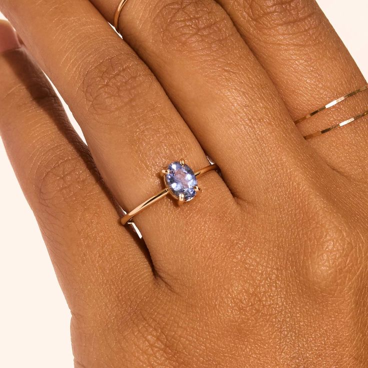 Ballet Society Sapphire Ring, Oval | Catbird Jewelry Oval Tanzanite Sapphire Ring, Halo Tanzanite Sapphire Ring Gift, Catbird Jewelry, Rings Personalized, Oval Sapphire Ring, Designer Rings, The Ballet, Ring Oval, Personalized Rings