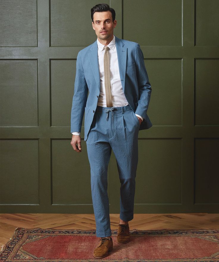 Seersucker Jacket, Seersucker Suit, Soft Tailoring, Suit Pant, The Madison, Cocktail Attire, Cotton Suits, Suit Style, Tailored Suits