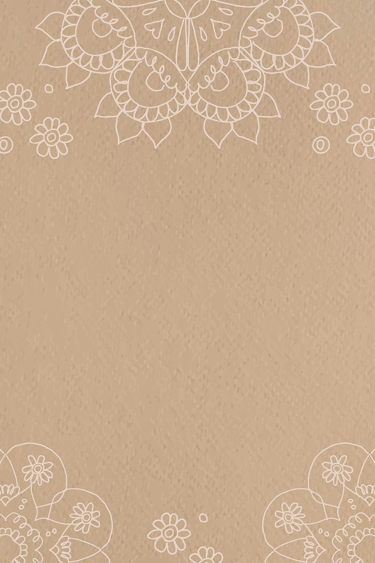 a brown paper with white flowers on it