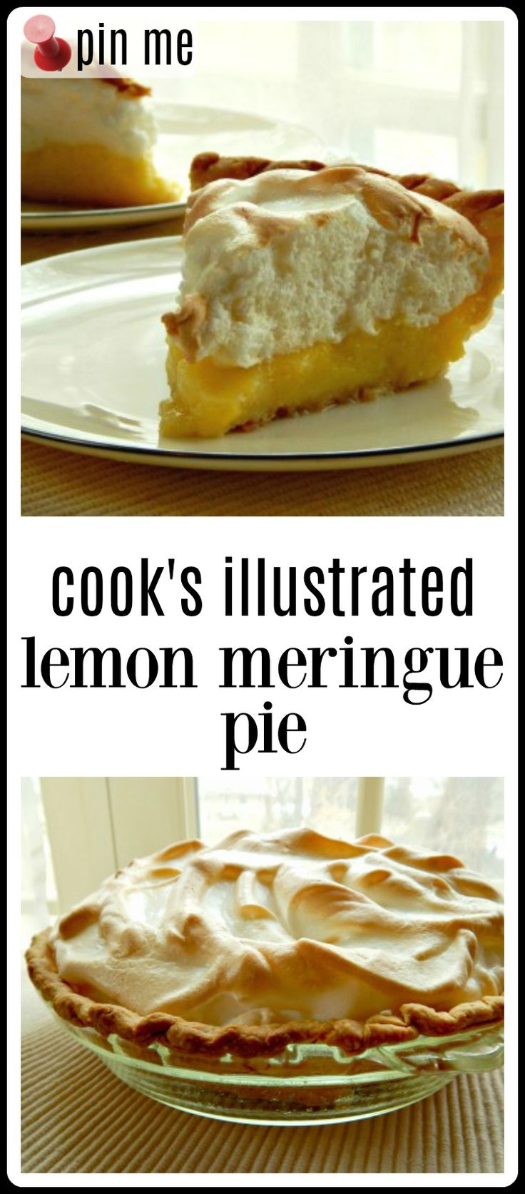 there are two pictures of lemon meringue pie