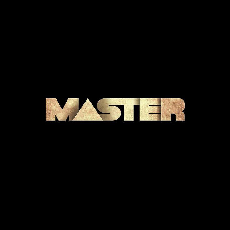 the word master in gold on a black background