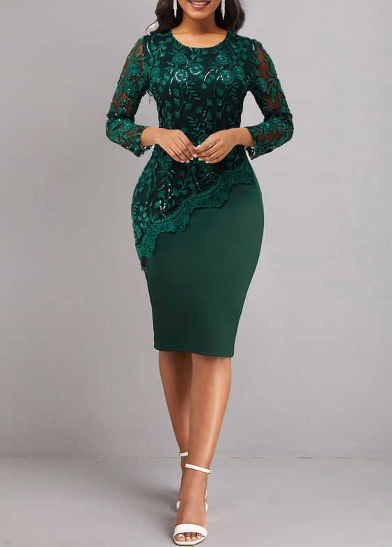 Gown Dress Design, Embroidery Styles, Best Formal Dresses, Lace Dress Classy, African Bridal Dress, Classy Short Dresses, Elegant Bodycon Dress, Green Bodycon Dress, Lace Dress Design