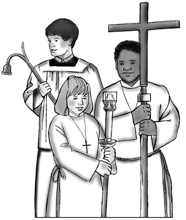 an image of a man and woman standing in front of a cross