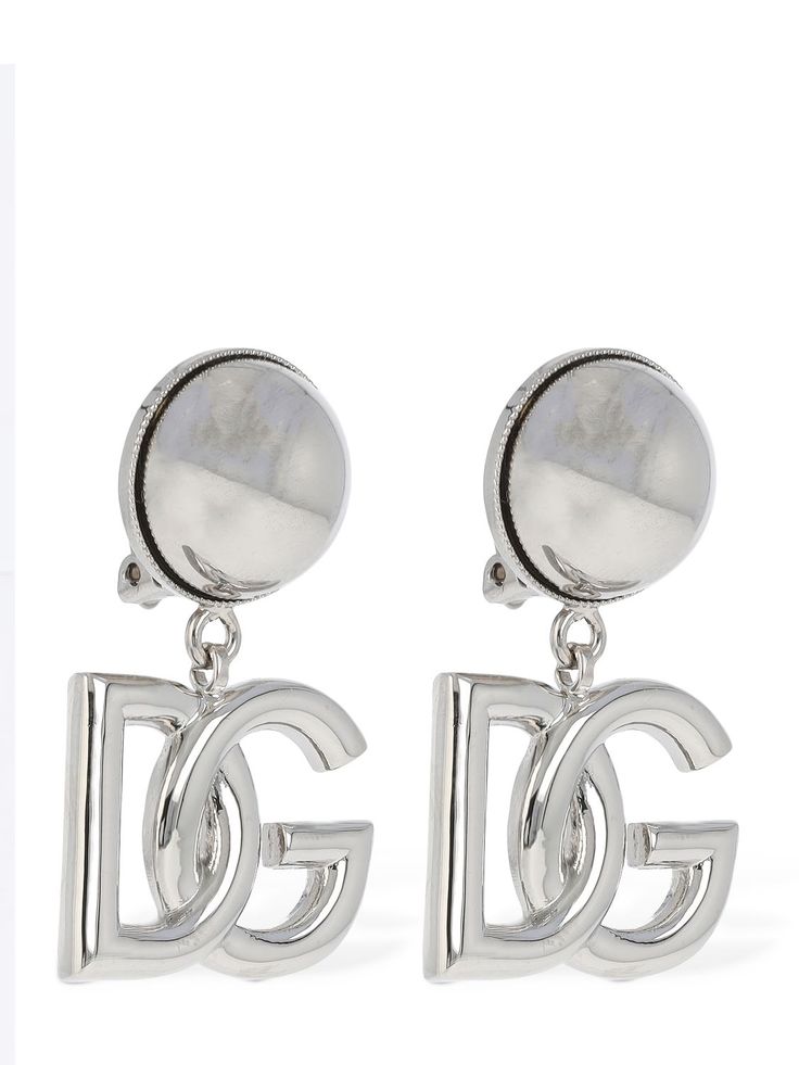 Find DOLCE & GABBANA Dg Pop Clip-on Earrings on Editorialist. Silver-plated brass. Logo detail. Clip-on Designer Silver Clip-on Jewelry, Luxury Clip-on Metal Earrings, Luxury Single Metal Clip-on Earring, Luxury Metal Clip-on Earrings, Luxury Metal Clip-on Jewelry, Luxury Silver Metal Clip-on Earrings, Designer Silver Earrings With Polished Finish, Designer Silver Clip-on Earrings, Pave Ear Cuff