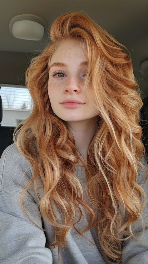 Ginger Hair Color Pale Skin, Hair Colour Fair Skin, Natural Hair Color Ideas For Blondes, Red Hair Inspiration Natural, Different Ginger Hair Colors, Auburn Hair Pale Skin Green Eyes, Light Red Gold Hair, Unique Natural Hair Color Ideas, Pale And Blonde