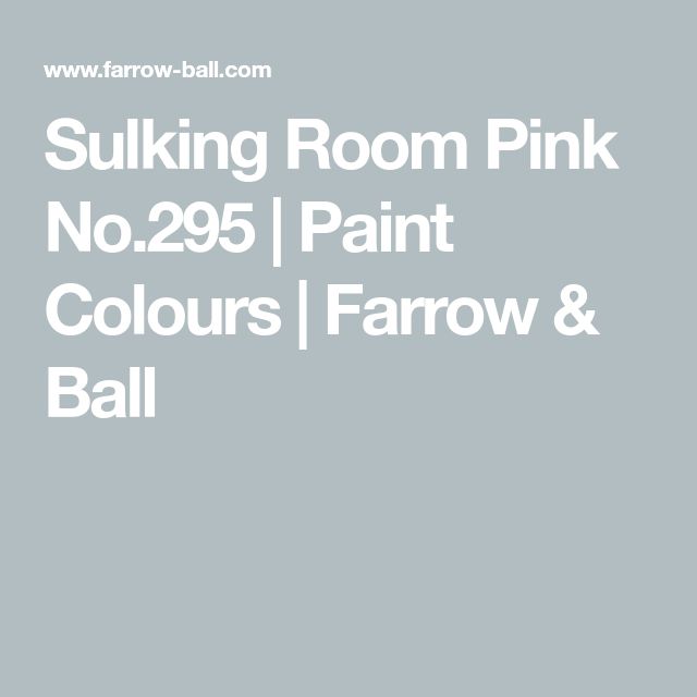 the text sulking room pink no 209 paint colours farrow & ball on a grey background