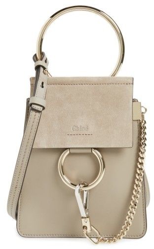 Chloe Faye Small Suede & Leather Bracelet Bag - Grey #chloe #handbags #ad Bracelet Bag, Trendy Purses, Cheap Purses, Popular Handbags, Chloe Handbags, Cute Handbags, Handbags Affordable, Cheap Handbags, Cheap Bags