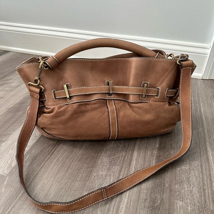 Burberry Gm Tote In Brown With Double Handles And A Strap, Removable. Pre-owned Brown Bag With Double Handle, Brown Double Handle Bucket Bag With Gold-tone Hardware, Burberry Check Tote Bag, Burberry Bag, Womens Tote Bags, Burberry, Bag Lady, Handles, Women Shopping