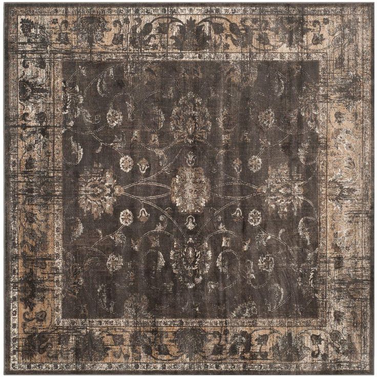 an area rug with various designs and colors