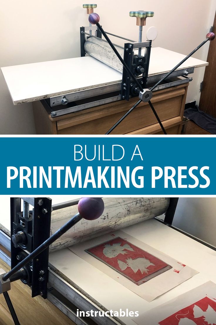 a printmaking press with the words build a printmaking press