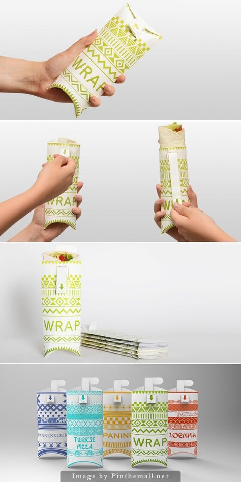 the packaging design is designed to look like it has been wrapped in paper and then folded up