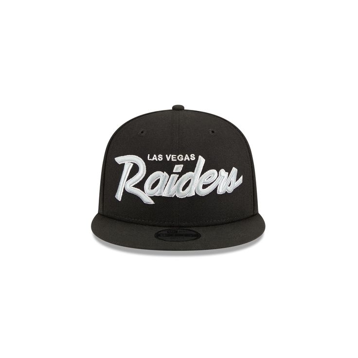 The Las Vegas Raiders Kids 9FIFTY Snapback Hat features an embroidered Raiders wordmark at the front panels with a matching team logo at the right-wear side. Additional details include a gray undervisor and a snapback closure at the rear. Las Vegas Raiders, Snapback Hat, Snapback Hats, Team Logo, Las Vegas, ? Logo, Hats, How To Wear