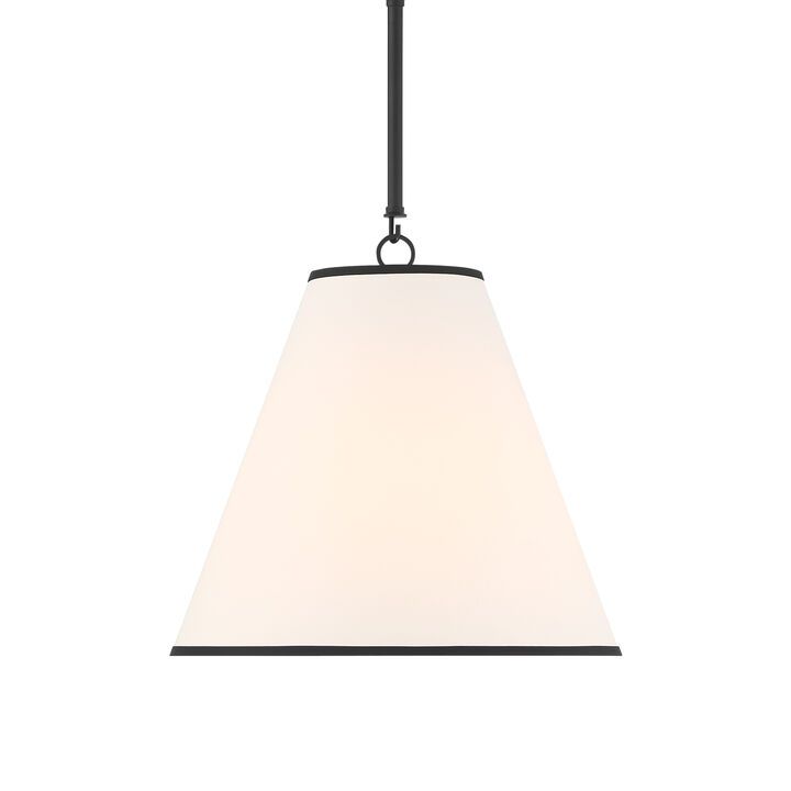 a light fixture with a white shade hanging from it's side, on a white background