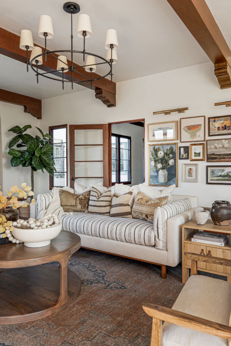 the living room is clean and ready for guests to use it as a focal point