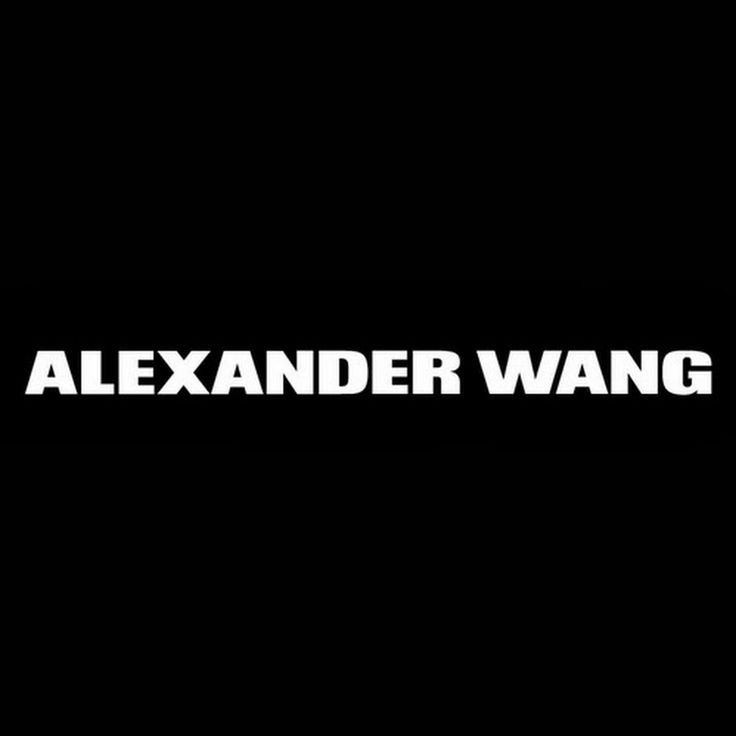 a black background with the words alexandder wang written in white on it