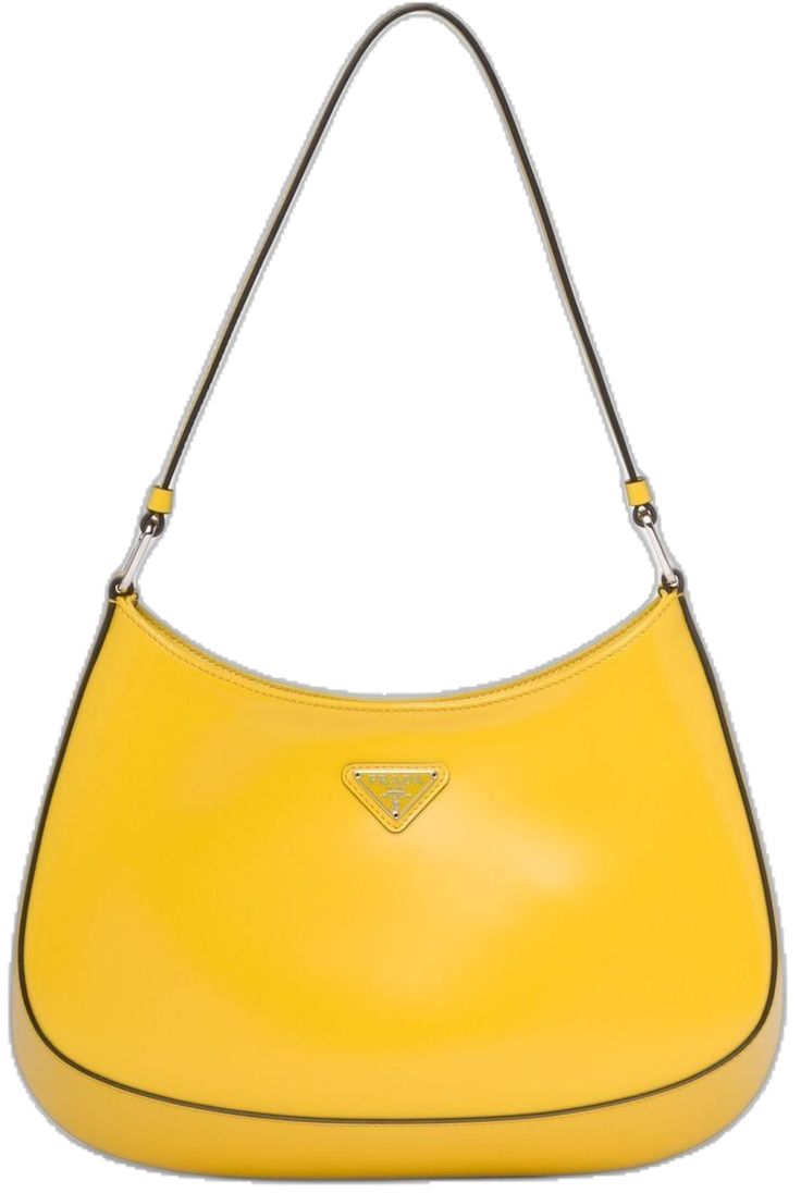 Prada Cleo, Prada Bag, Leather Shoulder Bag, Prada, Shoulder Bag, Yellow, Leather