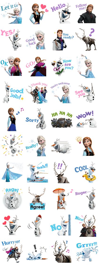 an image of the characters from frozen princesses and their names in different languages, all with