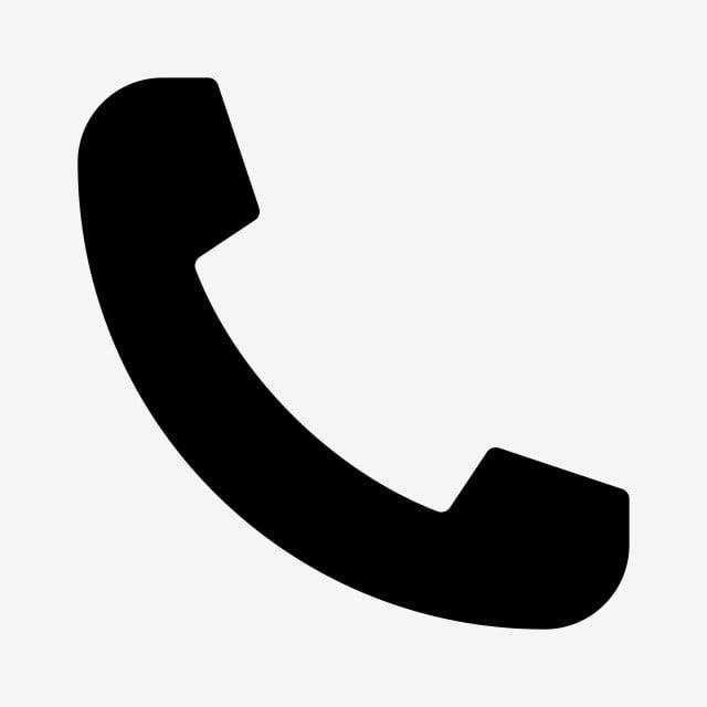 a black phone icon on a white background