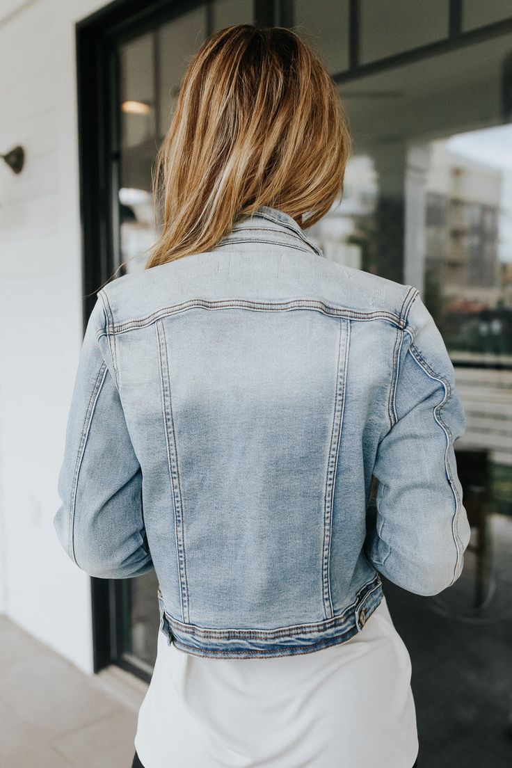 Details Add this essential denim jacket staple to your closet! This denim jacket comes in a faded light wash design that hits right at the waist and features front pockets and functional buttons. Wear it over your favorite top or dress for an extra casual layering piece! Functional button-up closure Cotton, polyester, spandex fabric blend Hand wash cold Color: Faded Light Wash Denim Colors may vary on different viewing devices Size and Fit Stretchy denim fabric construction Fits true to size XS Light Wash Button-up Denim Jacket, Spring Medium Wash Denim Jacket With Pockets, Spring Light Wash Button-up Denim Jacket, Trendy Light Wash Denim Jacket With Button Closure, Trendy Light Wash Denim Jacket With Pockets, Casual Faded Denim Jacket For Spring, Light Wash Denim Vest With Frayed Hem For Spring, Light Wash Cotton Denim Jacket With Frayed Hem, Spring Faded Button-up Denim Jacket