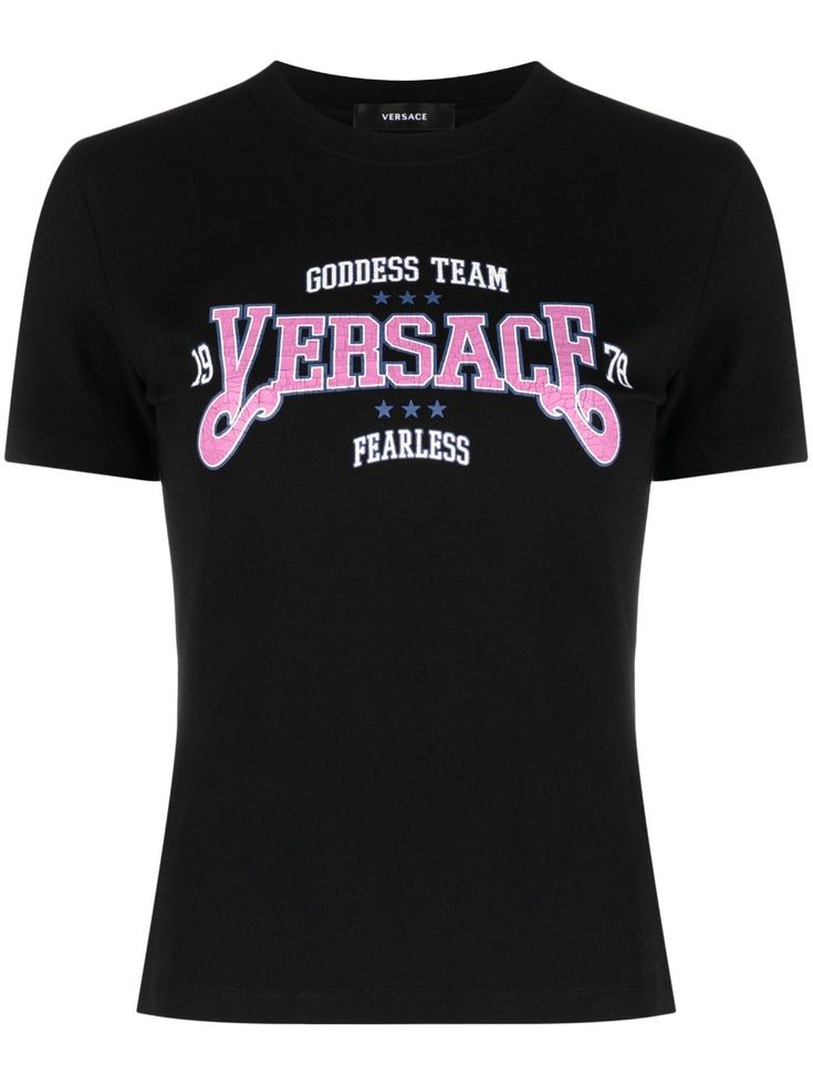 Versace Clothes Women, Versace Shirt Women, Versace Clothes, Versace Clothing, Versace Top, Random Clothes, Versace T Shirt, Black Shirts Women, Versace Logo