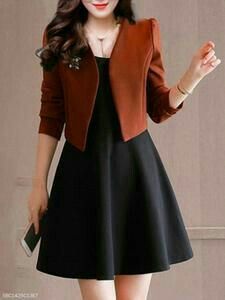 Formal Ootd, Skater Dress Outfit, Diy Cardigan, Peplum Tops, Summer Dress Outfits, Fashion Dresses Casual, Black Women Fashion, Dress Silhouette, Ladies Dress Design