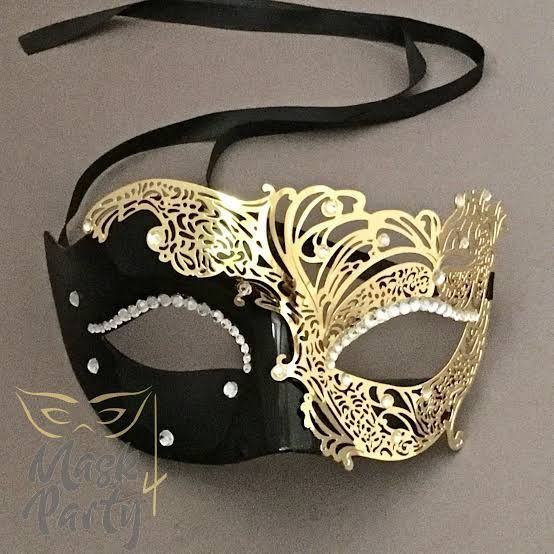 Black And Gold Masquerade Mask, Couples Masquerade Masks, Gold Masquerade Mask, Black Masquerade Mask, Masquerade Prom, Mask Venetian, Masquerade Ball Mask, Steampunk Cat, Mask Aesthetic