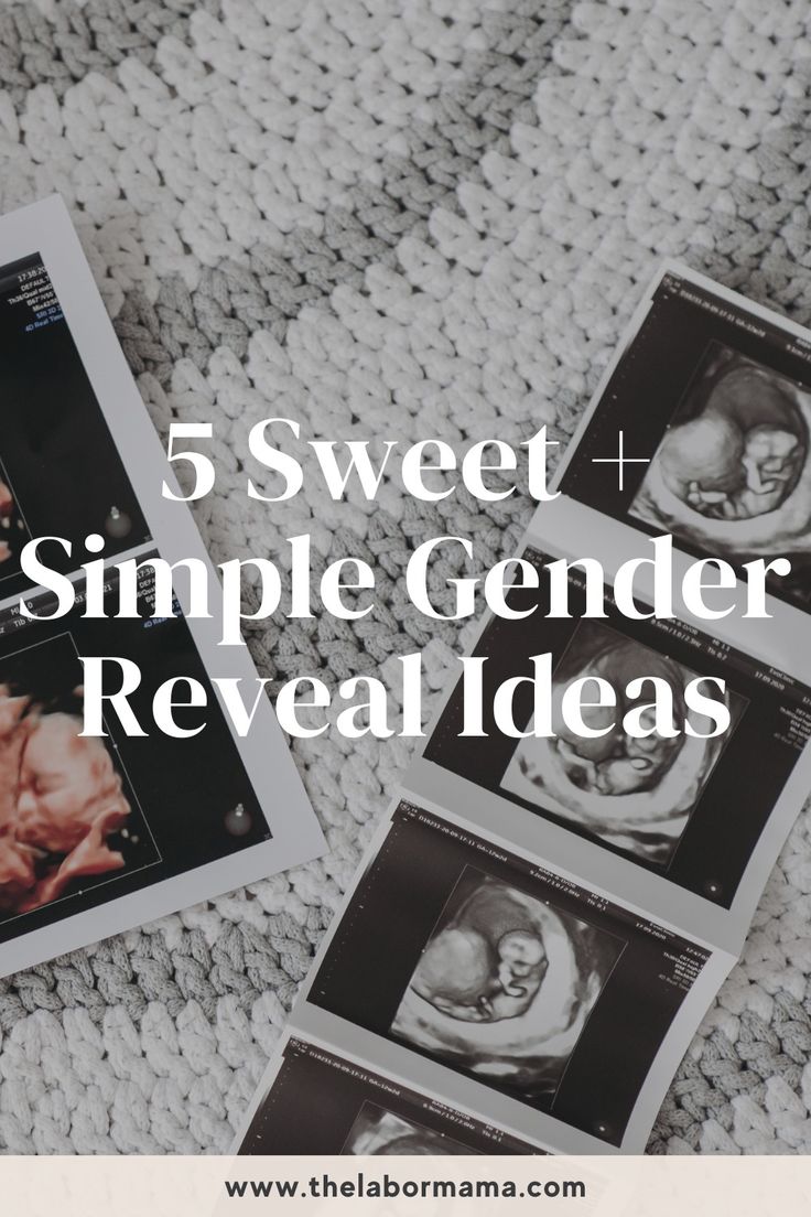 some pictures with the words 5 sweet and simple gender reveal ideas on top of them