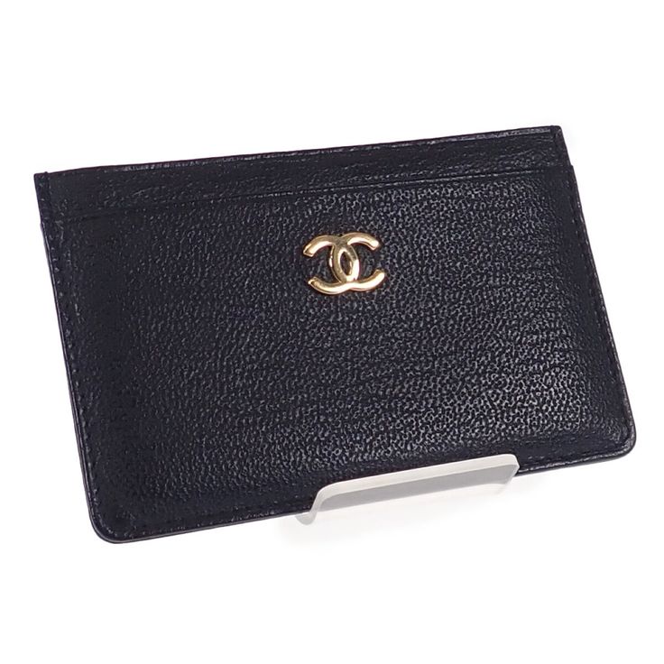 Chanel Cocomark Card Case Calfskin Black Approx. W10.5 X H6.8cm Chanel Bags, Card Case, Limited Time, Calf Skin, Black Color, Chanel, Bag Lady, Shoulder Bag, Color