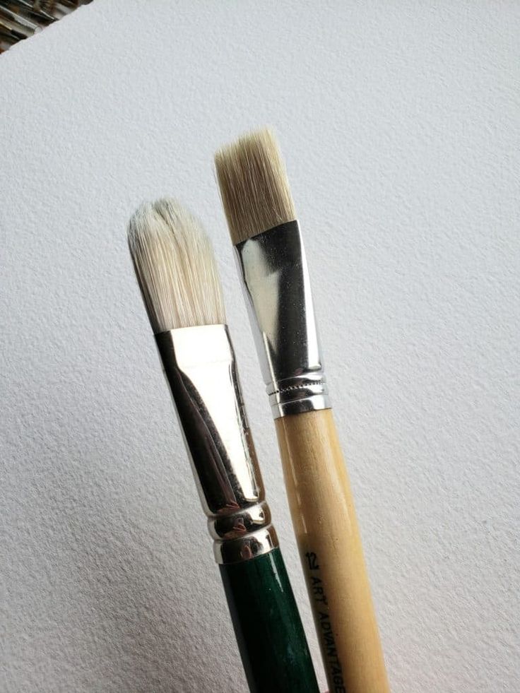 two brushes sitting on top of each other