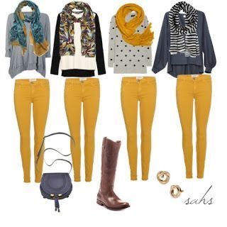 Mustard Jeans Outfit, Mustard Pants Outfit, Yellow Pants Outfit, Colored Pants Outfits, Mustard Outfits, Mode Ab 50, Mustard Pants, Yellow Pants, Fashion Capsule