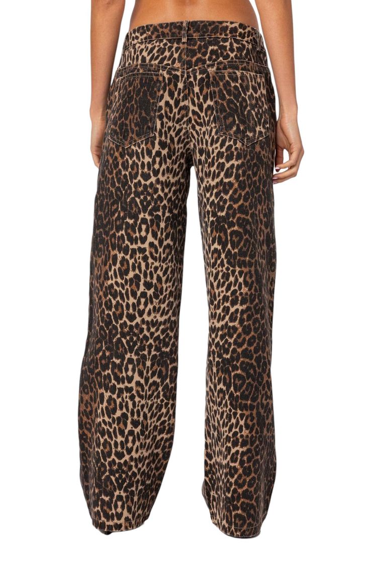 Cute Trendy Pants, Cheetah Print Clothes Aesthetic, Cheetah Print Jeans, Aesthetic Clothes Jeans, Lepord Print 2000s, Jeans With Designs, Cheetah Print Clothes, Leopard Print Clothes, Cheetah Jeans