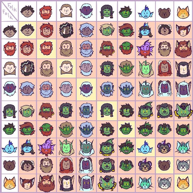 an image of many different faces in pixel style