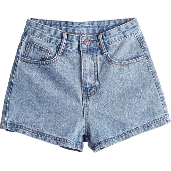 Light Blue Simple Design Straight Denim Shorts ($14) ❤ liked on Polyvore featuring shorts, bottoms, sheinside, pants, light blue jean shorts, denim shorts, short jean shorts, jean shorts and light blue shorts Light Blue Jean Shorts, Black Coated Jeans, Short Jean Shorts, Sheer Pants, Short Jean, Light Blue Shorts, Trendy Fashion Tops, Trash Bin, Comfy Pants