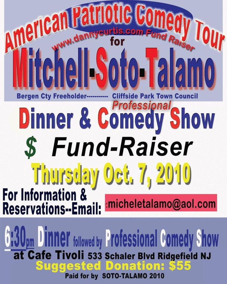 an advertisement for the mitchell - sotto - talanoo dinner and comedy show